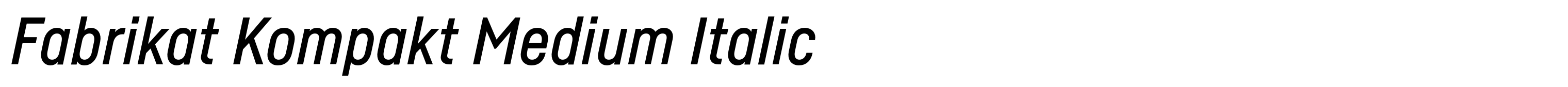 Fabrikat Kompakt Medium Italic